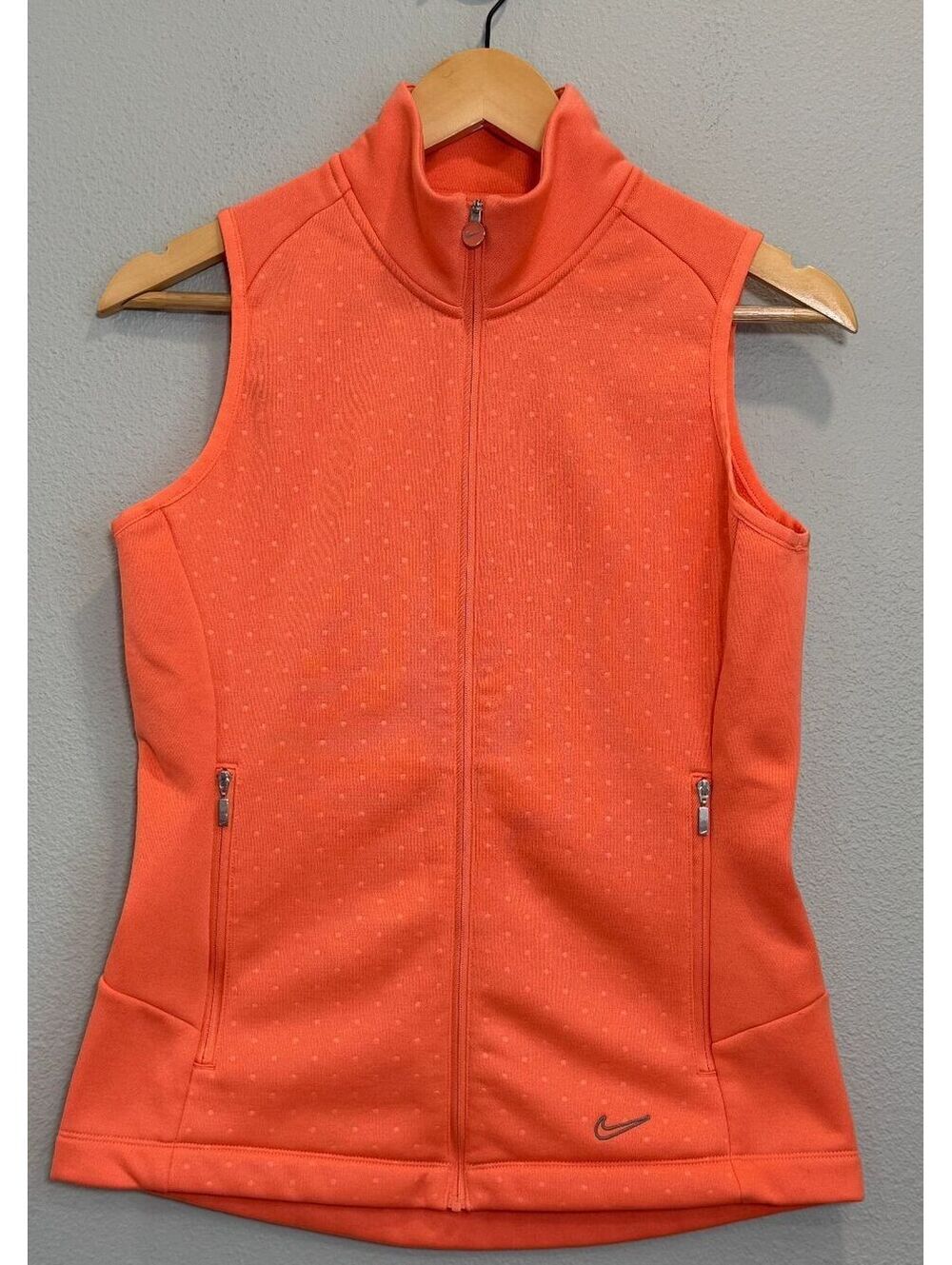 Nike Golf Tour Performance Therma-fit Orange Zip Up Vest - Women's Small NWOT
